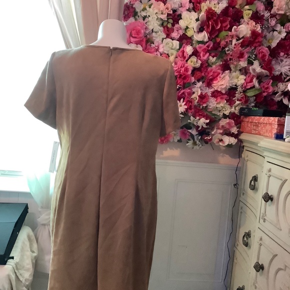 Calvin Klein plus size 20 dress brown faux suede - Picture 4 of 4